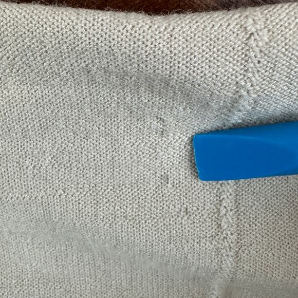 Theory Miya Noble Open Drape Cardigan Large Beige Wool Quiet Luxury Minimalist - Picture 8 of 11